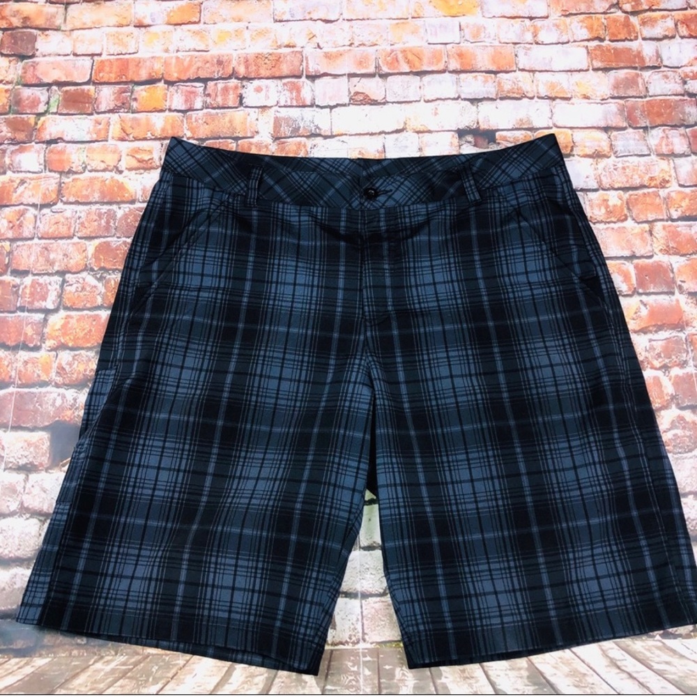 Fila Sport Mens Sz36 Performance Golf Shorts Plaid